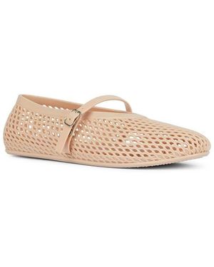SEQWL Flat Ballerinas Jelly Shoes With Adjustable Buckle Strap - Natural