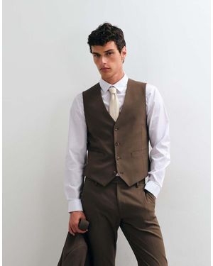 ASOS Chaleco De Traje Entallado De - Gris