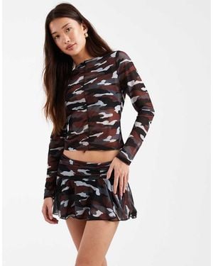 Collusion Flippy Micro Mini Skirt - Black