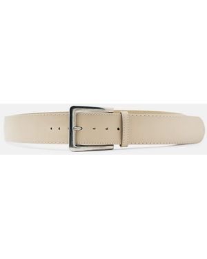 Pull&Bear Leather Effect Belt - White