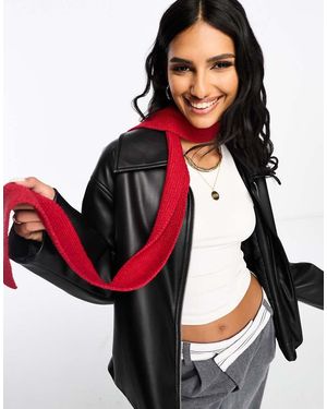 Glamorous Skinny Knitted Scarf - Red