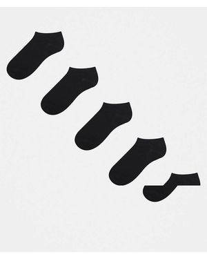 New Look Pack De 5 Pares De Calcetines De Deporte En De - Metálico