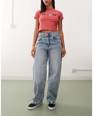 Vans Sirelle 5 hoodiecket - pantalon ample délavé - Bleu