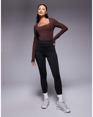 ASOS Leggings Negros Moldeadores Con Cinturilla Ancha De - Azul