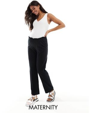 Mama.licious Mamalicious Maternity Under The Bump Lightweight Summer Wide Leg Pants - Blue