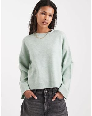 ONLY Round Neck Boxy Sweater - Gray