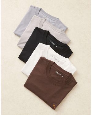 Abercrombie & Fitch Essential 5 Pack T-shirt - Brown