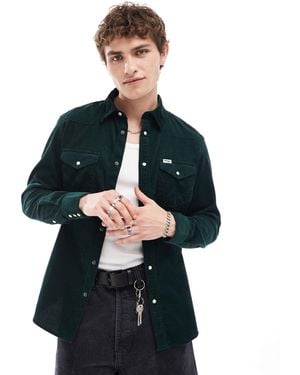 Wrangler – western-hemd aus cord - Blau