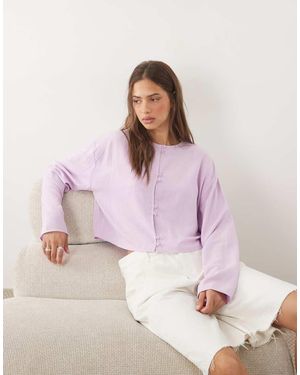 ASOS Blouse Met Linnenlook - Roze