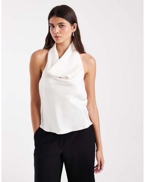 Vero Moda Haltertop Zonder Mouwen Van Satijn - Wit