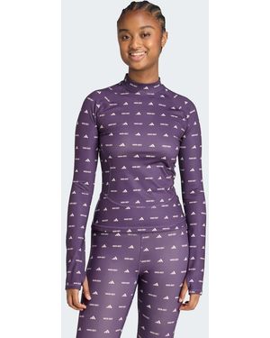 adidas Originals Camiseta Color Ciruela Y Color Maravilla Ajustada De X Moon Boot-Morado