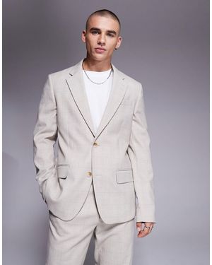 River Island Slim Fit Suit Jacket - Gray