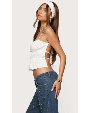 Edikted Adler Tiered Backless Top - Blue