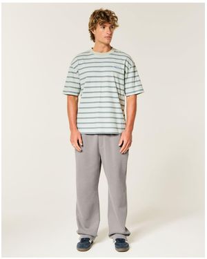 Hollister Back Pocket Graphic Baggy Joggers - White