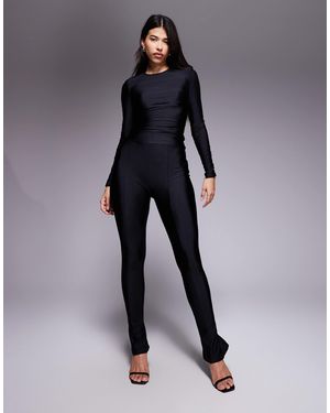 Ruched & Ready – mix and match – figurformende leggings - Blau