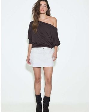 Stradivarius D62 Denim Skort - Red