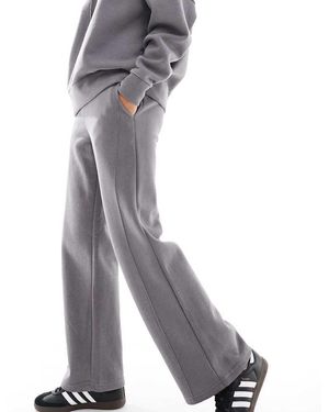 Noisy May Joggingbroek Met Wijde Pijpen En Hoge Taille - Grijs