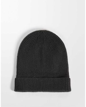 SELECTED 100% Merino Wool Sailor Beanie - Black