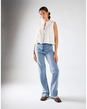 Glamorous Side-Split Jeans - Blue