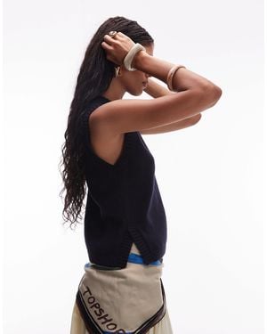 & Other Stories Wool Blend Knitted Tank - Blue