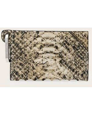 AllSaints Hex Snake Cardholder - Natural