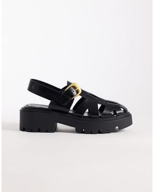 ASOS Magic Chunky Fisherman Shoes - Black