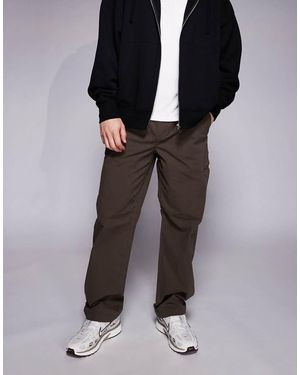 River Island Pantalones Marrones De Corte Suelto Sin Cierres De - Negro