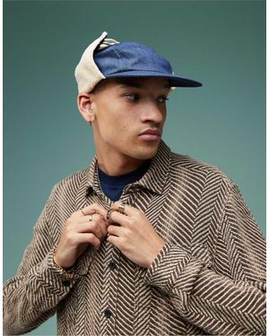 ASOS Camicia Giacca Squadrata Con Motivo A Spina Di Pesce - Marrone