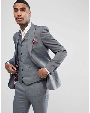 Ban.do Light Jacquard Skinny Fit Suit Jacket - Gray