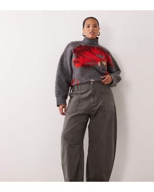 ASOS Asos Design Curve Utility Cargo Horn Trouser - Red