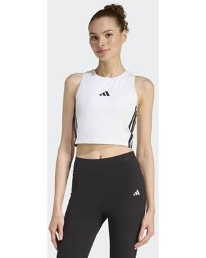 adidas Originals Essentials 3-Stripes Padded Tank - White