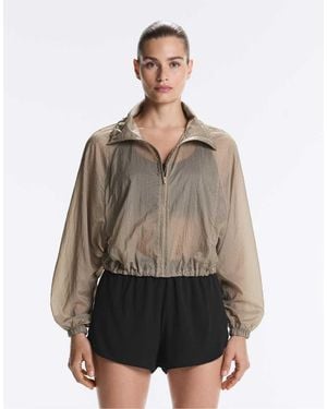 Oysho Check Track Jacket - Grey