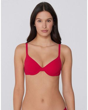 Tezenis Athens Microfibre Push-Up Bra - Red