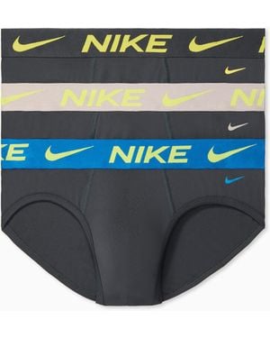 Nike Essential Microfiber 3 Pack Briefs - Blue