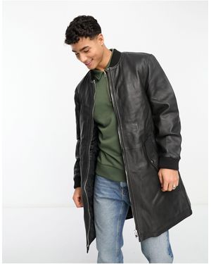 Bolongaro Trevor Quilted Long Line Bomber - Grey
