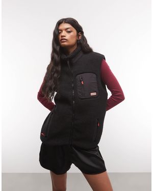 HUNTER Elements teddyfleece-weste - Schwarz