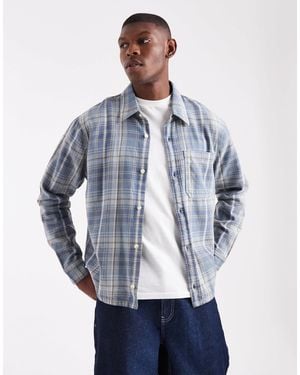 Hollister Long Sleeve Flannel Overshirt - Blue