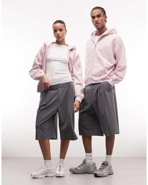 Collusion Unisex Tailored Jort - Pink