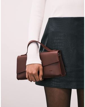 PASQ Asymmetrical Top Handle And Crossbody Bag - Red
