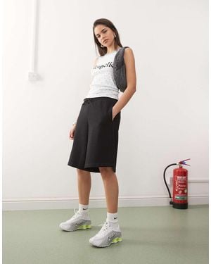 Collusion Longline Sweat Shorts - White