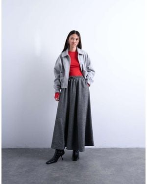 TOPSHOP Full Circle Maxi Skirt With Tie Waist - White