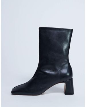 TOPSHOP – sara – hochwertige lederstiefel - Schwarz