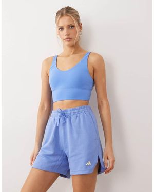 adidas Originals Adidas Sportswear Three Stripes Studios Jersey Shorts - Blue