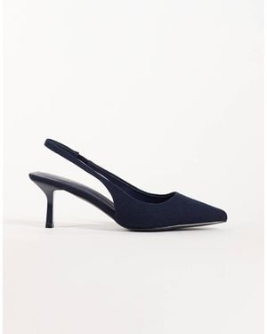 SIMMI Simmi london sadel strukturierte slingback-schuhe mit absatz - Blau