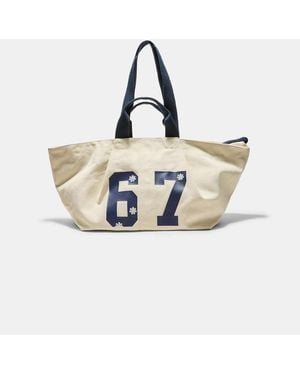 Stradivarius Cotton Shopper Bag - Natural