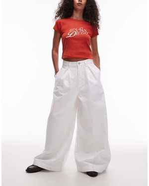 TOPSHOP Extreme Wide Leg Jean - White