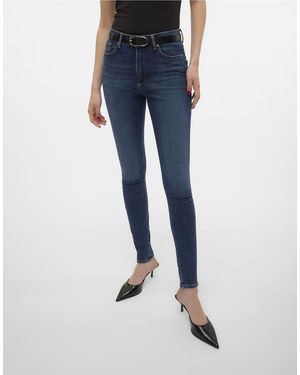 Vero Moda Vaqueros Azul Oscuro De Corte Pitillo De