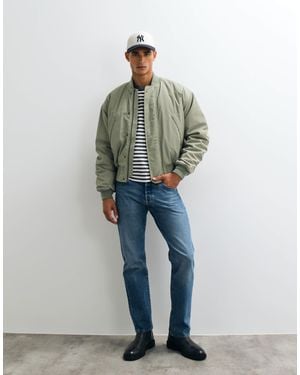 Weekday Bomber With Gathered Sleeve And Back Detail - Blue