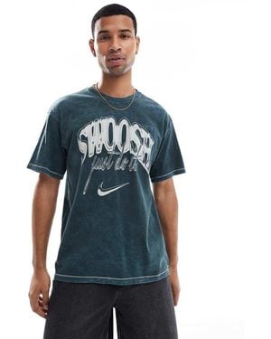 Nike Graphic Print T-shirt - Blue