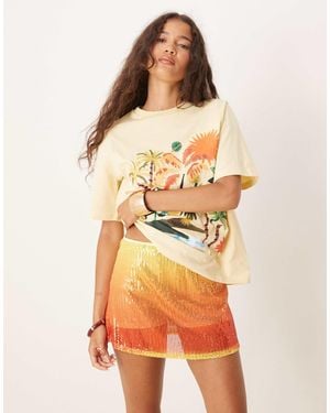 ASOS Sequin Mini Skort - Orange
